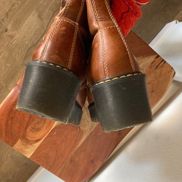 doc Martens  leona lace up block heel platform leather boots - Picture 10 of 10